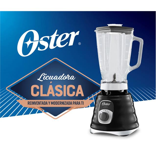 Licuadora Oster Cromada 1.25lts Negro (4655b)